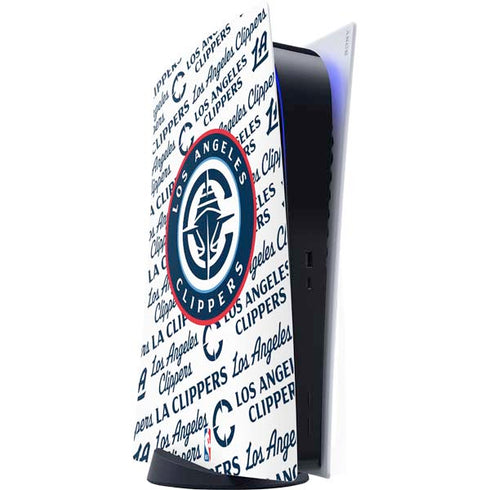 NBA Los Angeles Clippers Blast Text PS5 Digital Edition Console Skin
